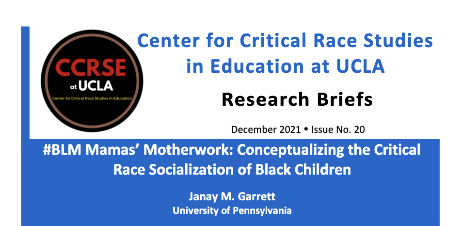 #BLM Mamas' Motherwork CCRSE Brief Screenshot
