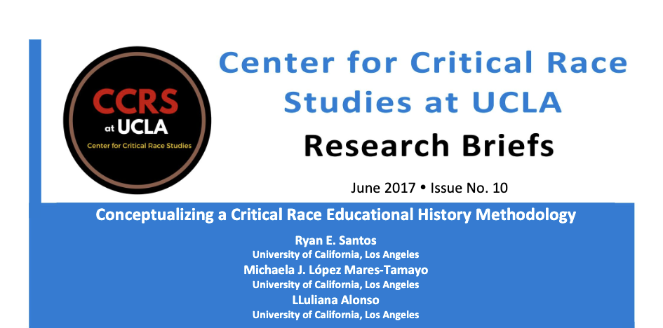 Conceptualizing a Critical Race Ed History CCRSE Brief Screenshot