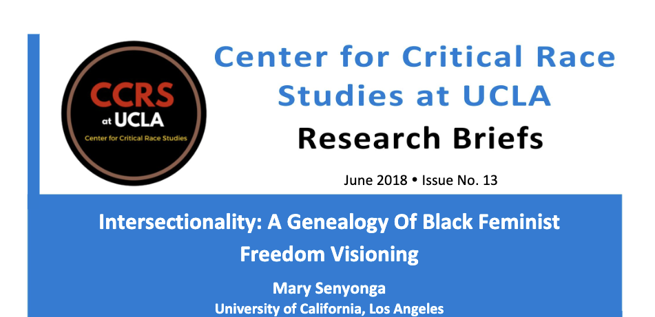 Intersectionality: A Geneaology of Black Feminist CCRSE Brief Screenshot