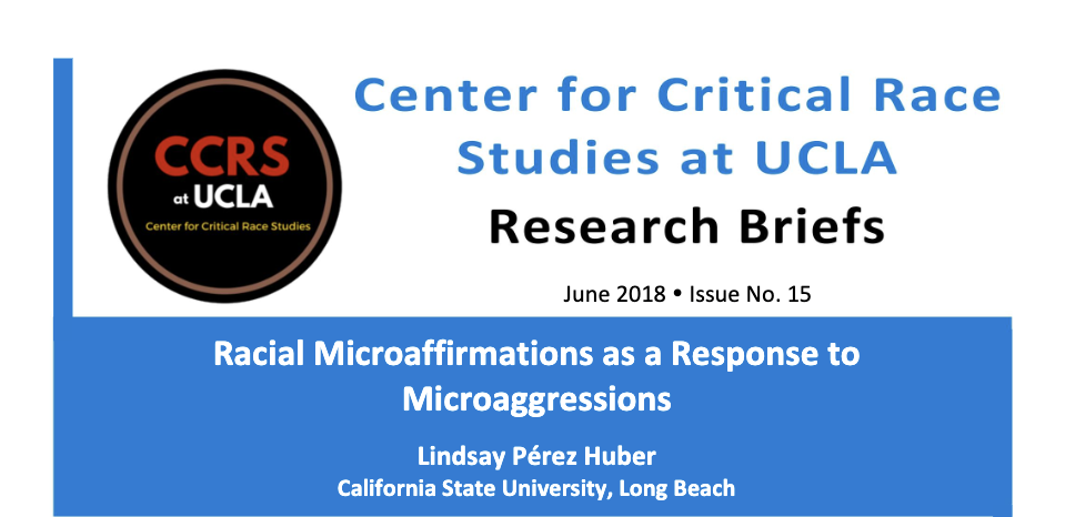 Racial Microaffirmations as a Response to Microaggressions CCRSE Brief Screenshot