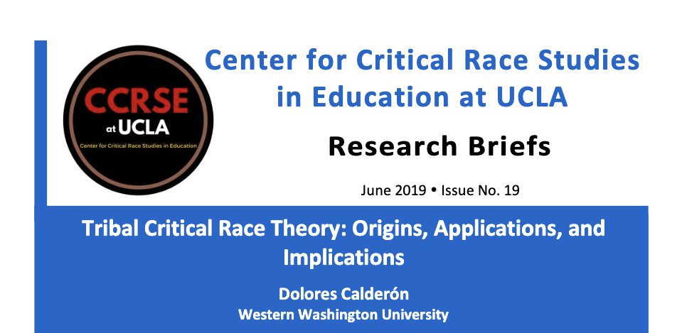 Tribal Critical Race Theory CCRSE Brief Screenshot