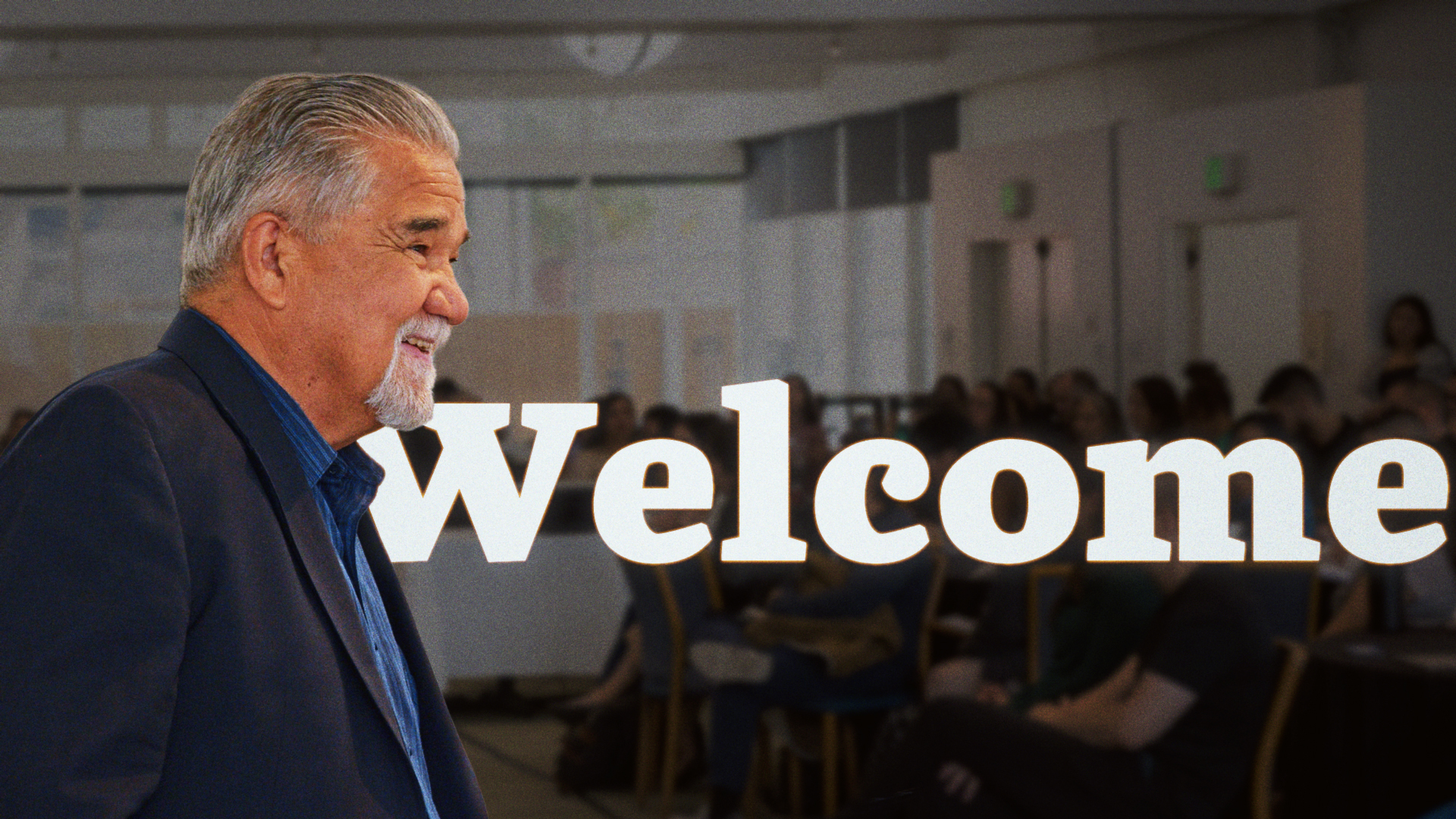 Danny Solorzano with "welcome" text